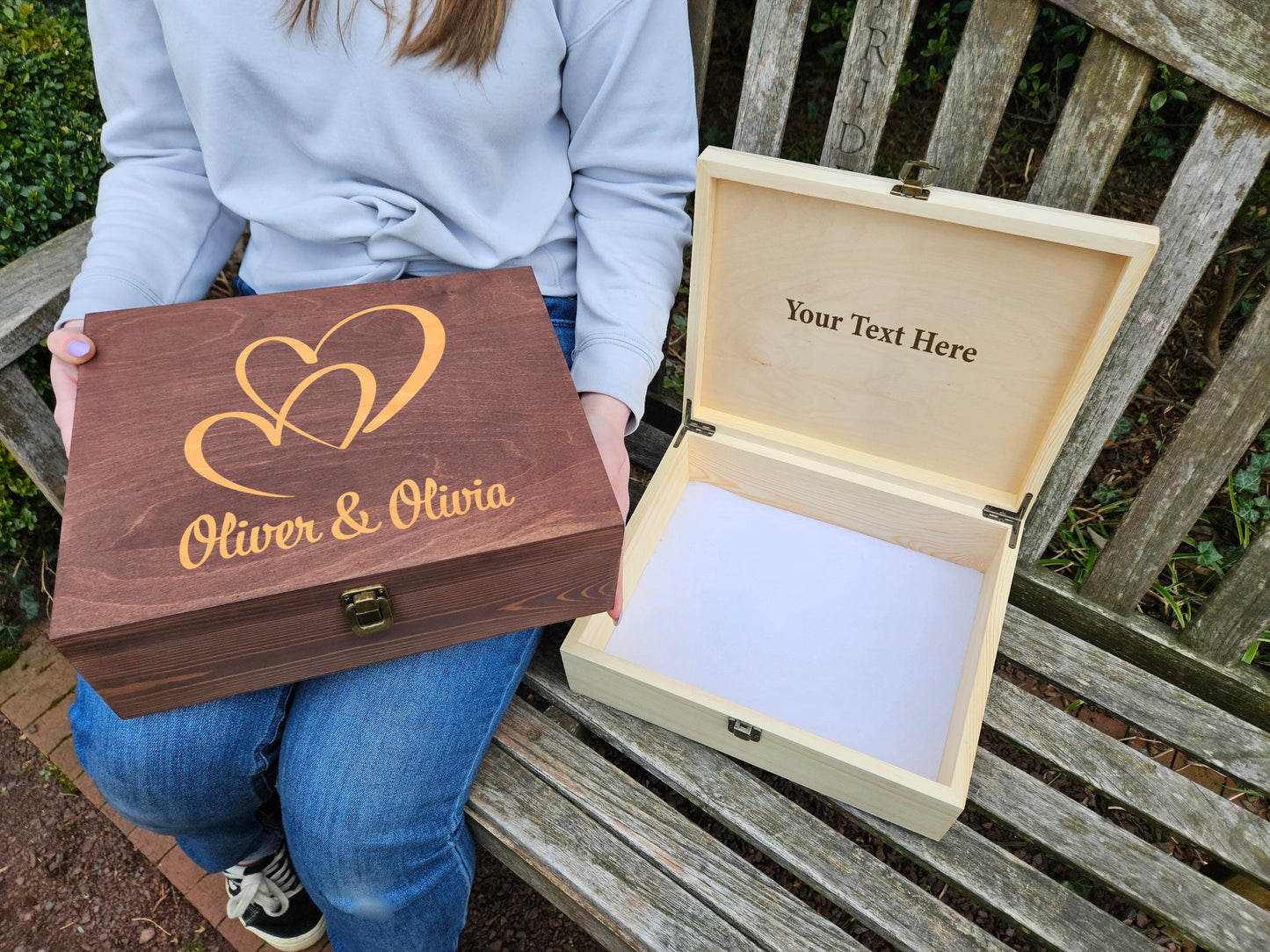 Personalized Wedding Memory Box, Engraved Keepsake Box for Couple, Anniversary Gift Box, Engagement Gift for Bride and Groom, Wedding Box