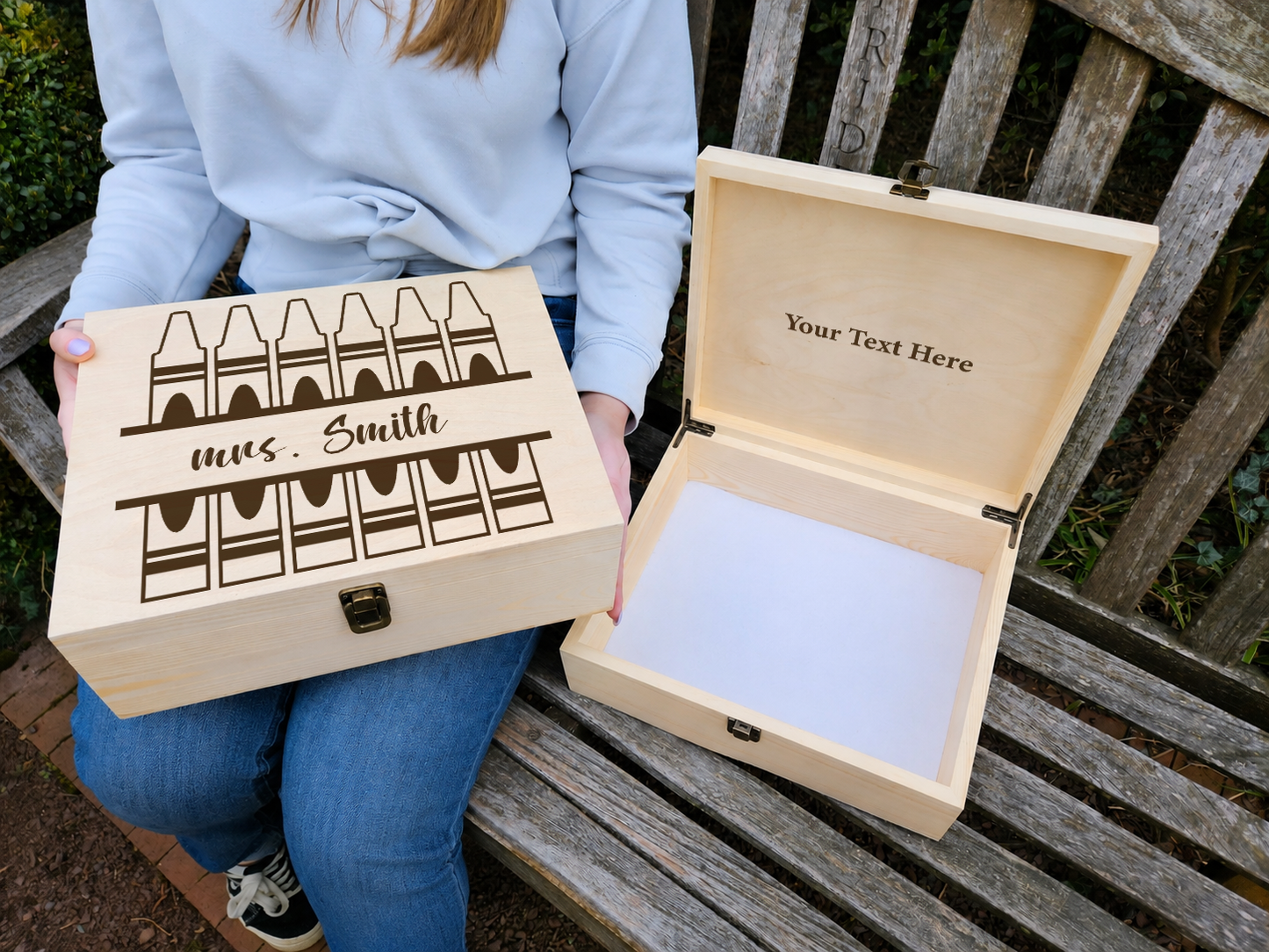 Personalized Wooden Teacher Box,  Gift for Teacher